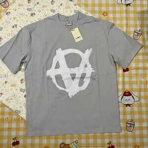 Vetements Anti-War Graffiti Print Loose-Fit Gray T-Shirt